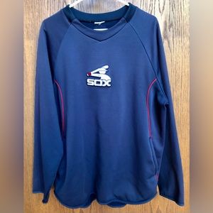 Chicago White Sox 2013 Batting Practice Dugout Pullover Large Majestic 1983 Logo